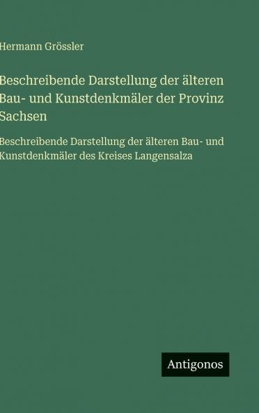 Beschreibende Darstellung der älteren Bau- und Kunstdenkmäler der Provinz Sachsen