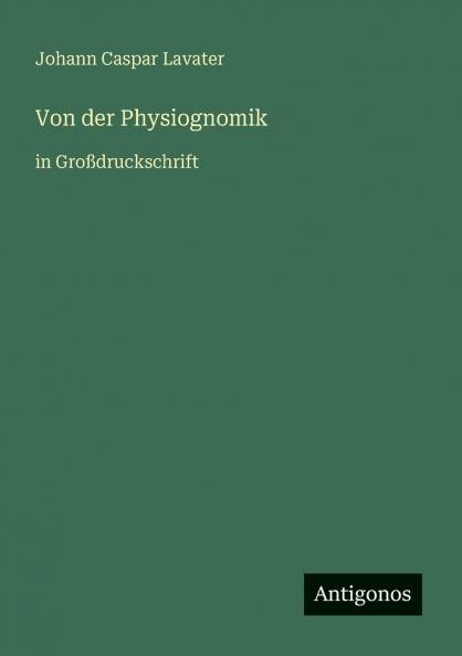 Von der Physiognomik