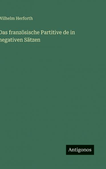 Das französische Partitive de in negativen Sätzen
