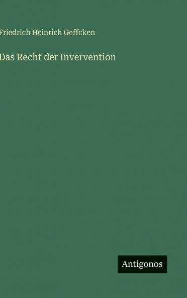 Das Recht der Invervention