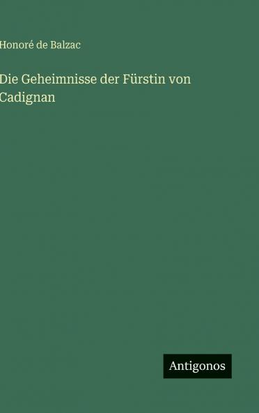 Die Geheimnisse der Fürstin von Cadignan