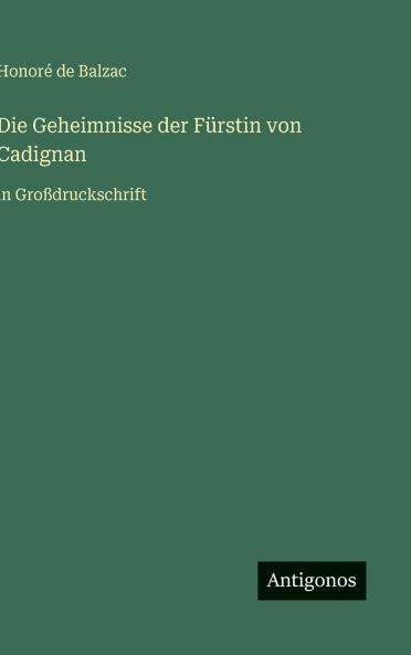 Die Geheimnisse der Fürstin von Cadignan