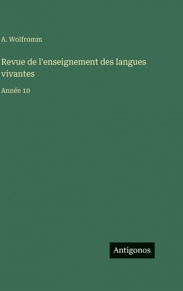 Revue de l'enseignement des langues vivantes
