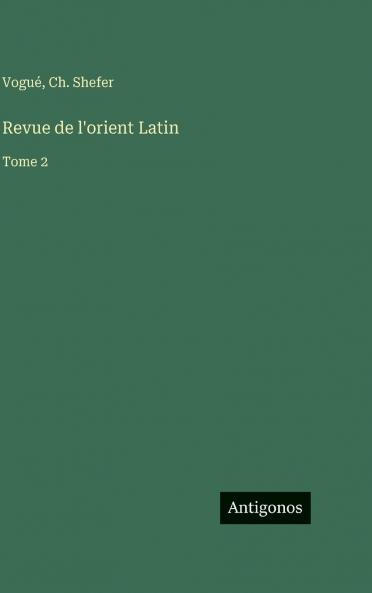 Revue de l'orient Latin