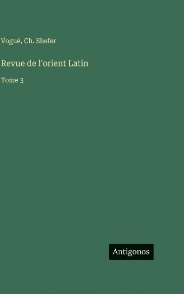 Revue de l'orient Latin