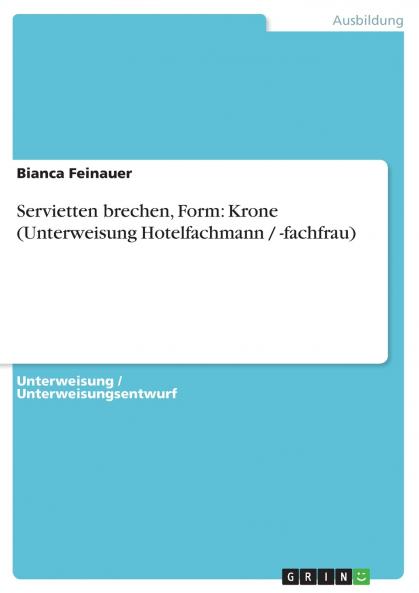 Servietten brechen Form