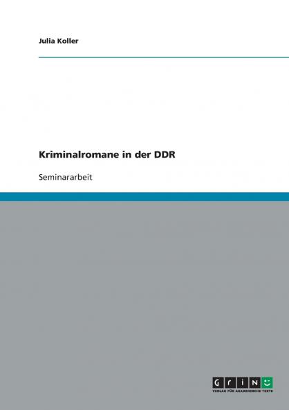 Kriminalromane in der DDR