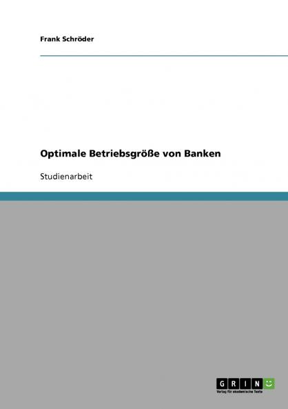 Optimale Betriebsgröße von Banken