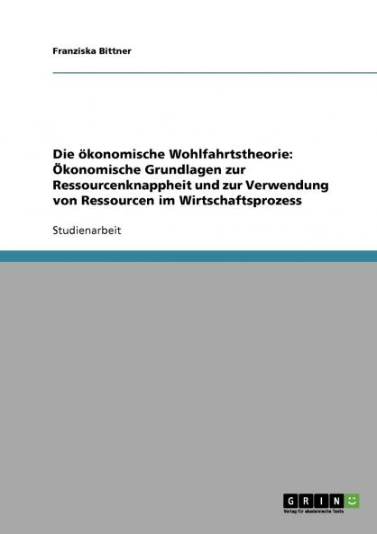 Die ökonomische Wohlfahrtstheorie