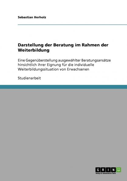 Darstellung der Beratung im Rahmen der Weiterbildung
