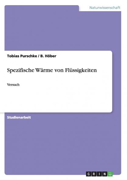 Spezifische Wärme von Flüssigkeiten