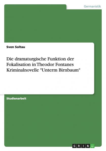 Die dramaturgische Funktion der Fokalisation in Theodor Fontanes Kriminalnovelle Unterm Birnbaum