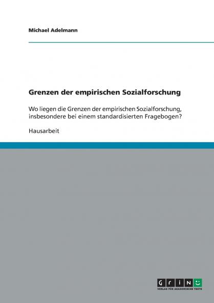 Grenzen der empirischen Sozialforschung