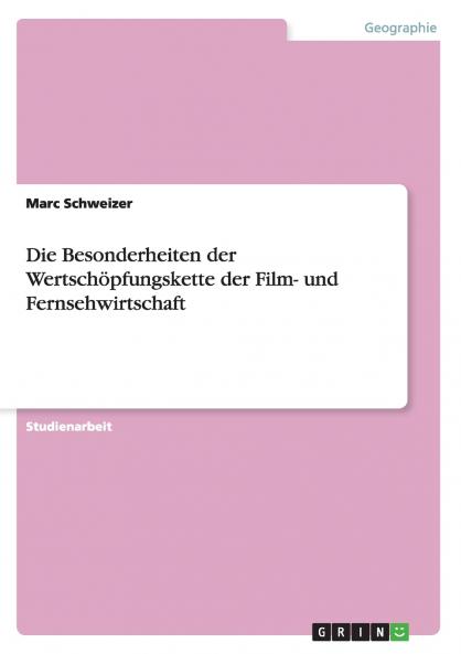 Die Besonderheiten der Wertschöpfungskette der Film- und Fernsehwirtschaft