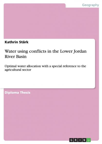 Water using conflicts in the Lower Jordan River Basin