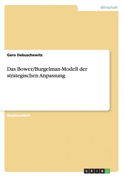 Das Bower/Burgelman-Modell der strategischen Anpassung