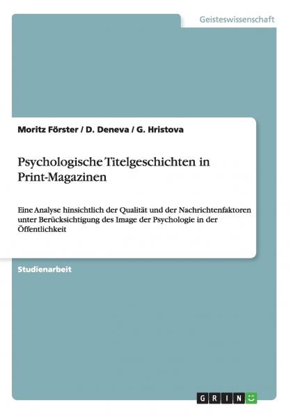 Psychologische Titelgeschichten in Print-Magazinen