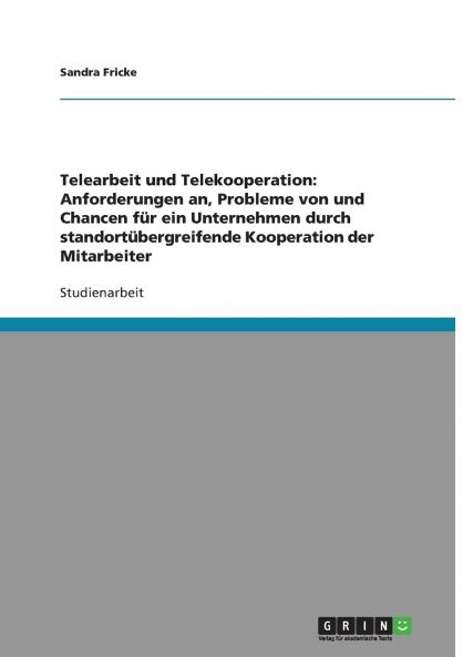Telearbeit und Telekooperation