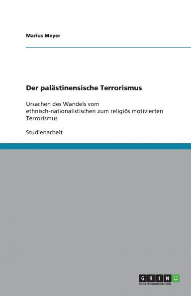 Der palästinensische Terrorismus