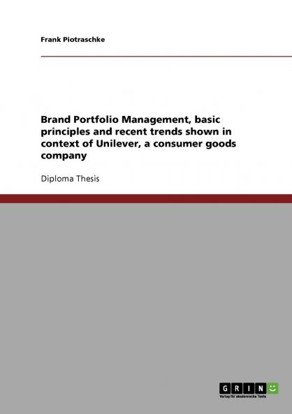 Brand Portfolio Management.  Basic principles and recent trends