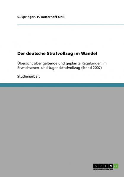 Der deutsche Strafvollzug im Wandel