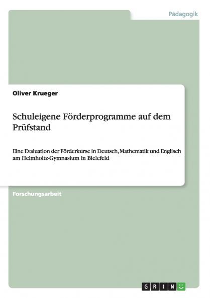 Schuleigene Förderprogramme auf dem Prüfstand