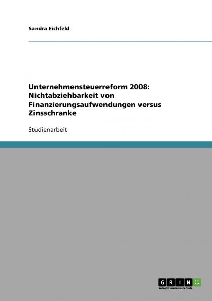 Unternehmensteuerreform 2008