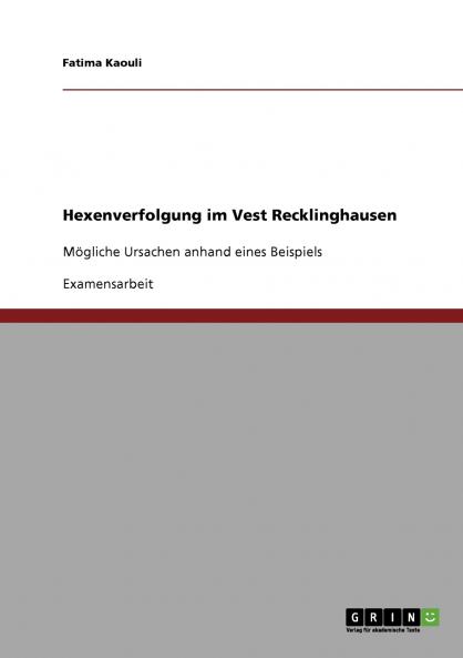 Hexenverfolgung im Vest Recklinghausen