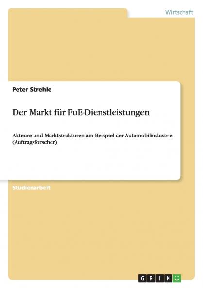 Der Markt für FuE-Dienstleistungen