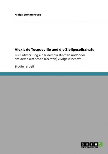 Alexis de Tocqueville und die Zivilgesellschaft