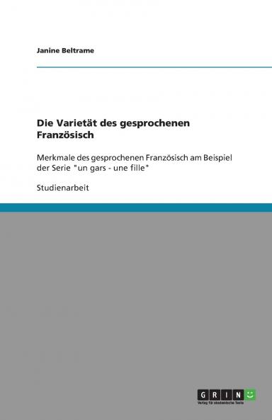 Die Varietät des gesprochenen Französisch