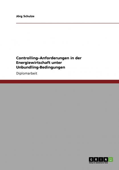 Controlling-Anforderungen in der Energiewirtschaft unter Unbundling-Bedingungen
