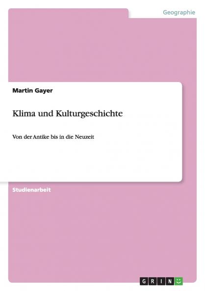 Klima und Kulturgeschichte