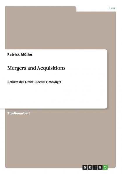 Mergers and Acquisitions
