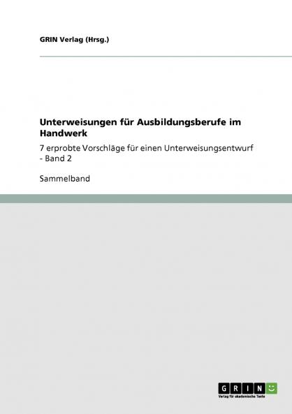 Unterweisungen für Ausbildungsberufe im Handwerk