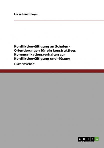 Konfliktbewältigung an Schulen