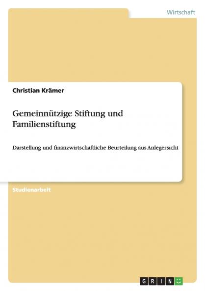 Gemeinnützige Stiftung und Familienstiftung