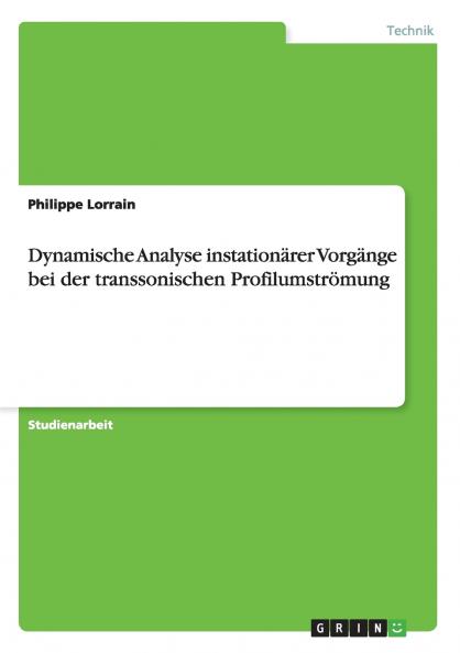 Dynamische Analyse instationärer Vorgänge bei der transsonischen Profilumströmung