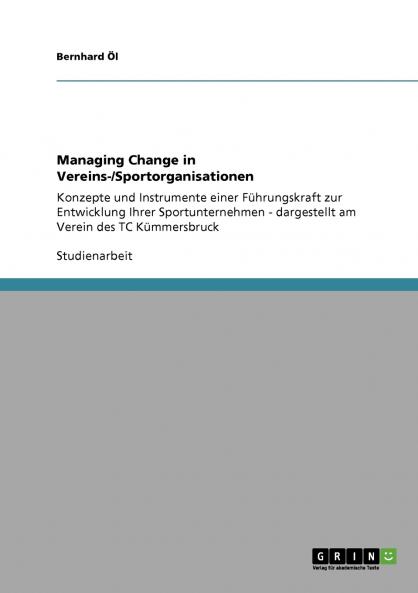 Managing Change in Vereins-/Sportorganisationen