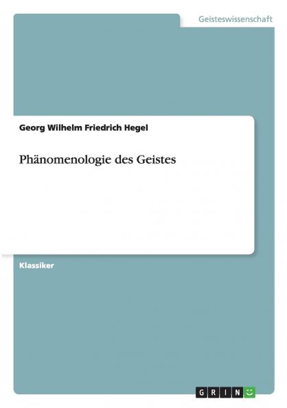 Phänomenologie des Geistes