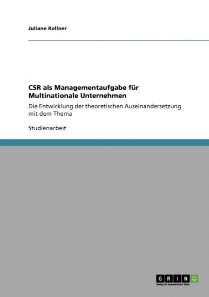 CSR als Managementaufgabe für Multinationale Unternehmen