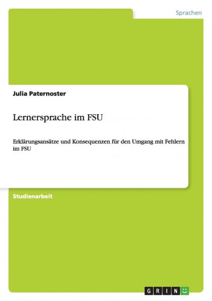 Lernersprache im FSU
