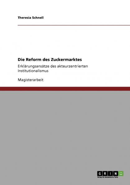 Die Reform des Zuckermarktes