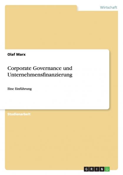 Corporate Governance und Unternehmensfinanzierung
