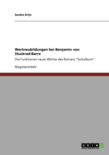 Wortneubildungen bei Benjamin von Stuckrad-Barre