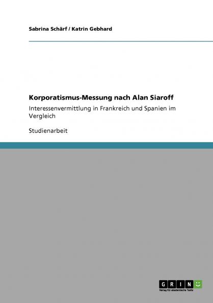 Korporatismus-Messung nach Alan Siaroff