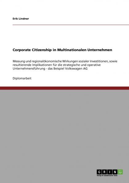 Corporate Citizenship in Multinationalen Unternehmen