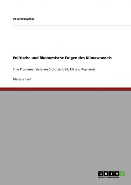 Politische und ökonomische Folgen des Klimawandels