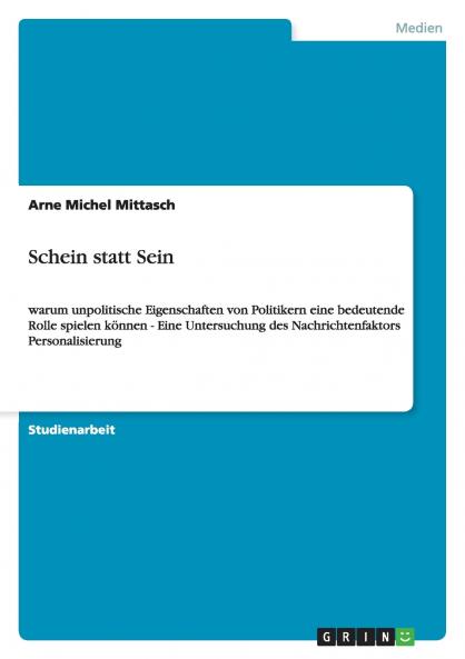 Schein statt Sein