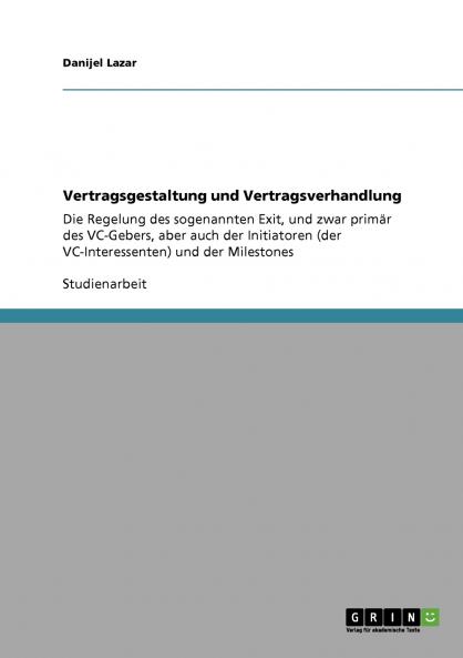 Vertragsgestaltung und Vertragsverhandlung